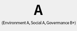 korea corporate Govemance Service(KCGS) 2022 Integrated ESG Ratings B+ (Environmental B, Social A, Govemance B)